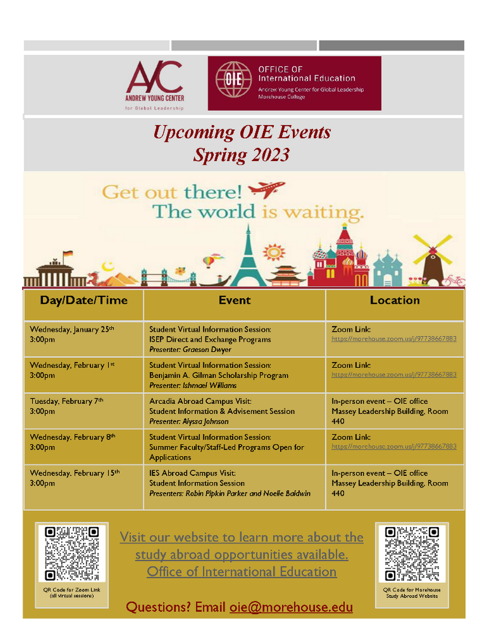 OIE Upcoming Events